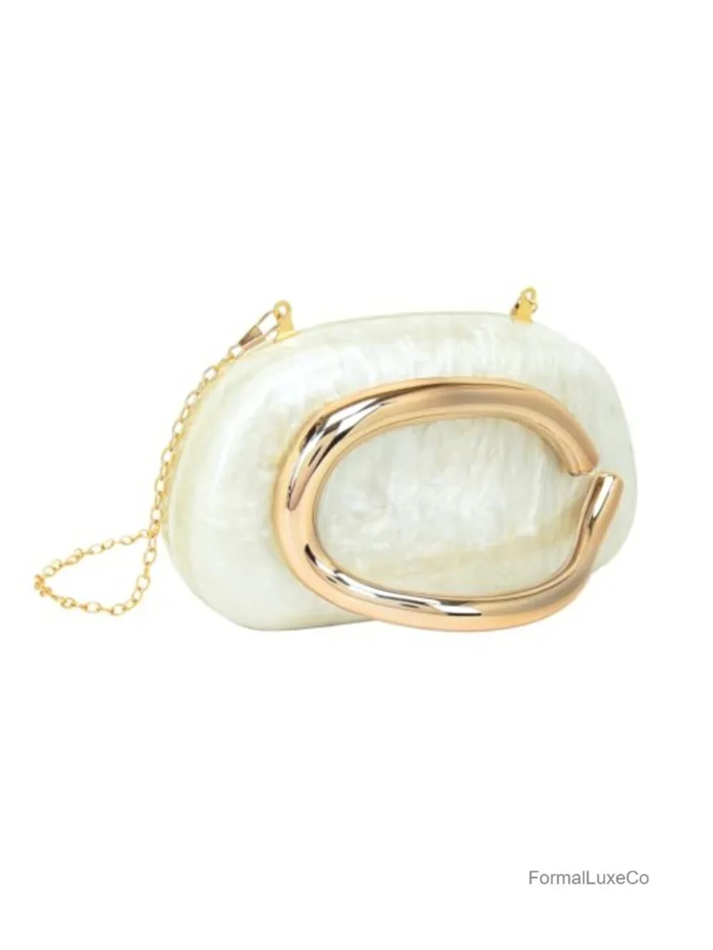 Acrylic Clutch Purse with Chain Crossbody Evening Bag